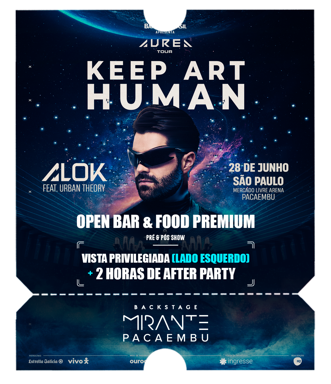 Alok Aurea Tour - Keep Art Human - Arena Mercado Livre Pacaembu - Ingressos - São Paulo