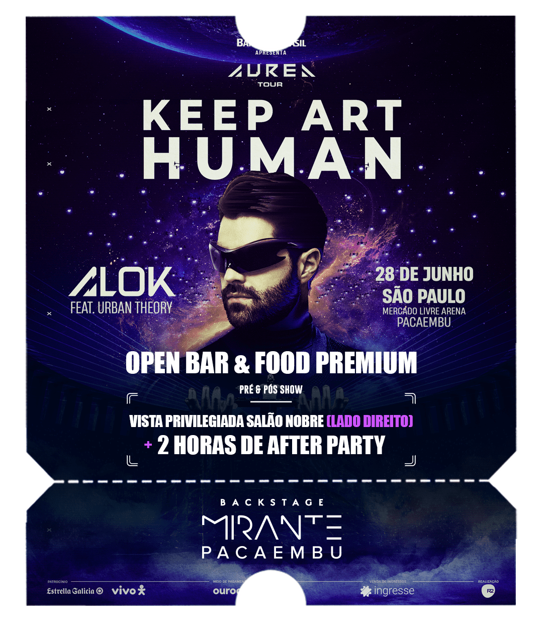 Alok Aurea Tour - Keep Art Human - Salão Nobre - Arena Mercado Livre Pacaembu - Ingressos - São Paulo