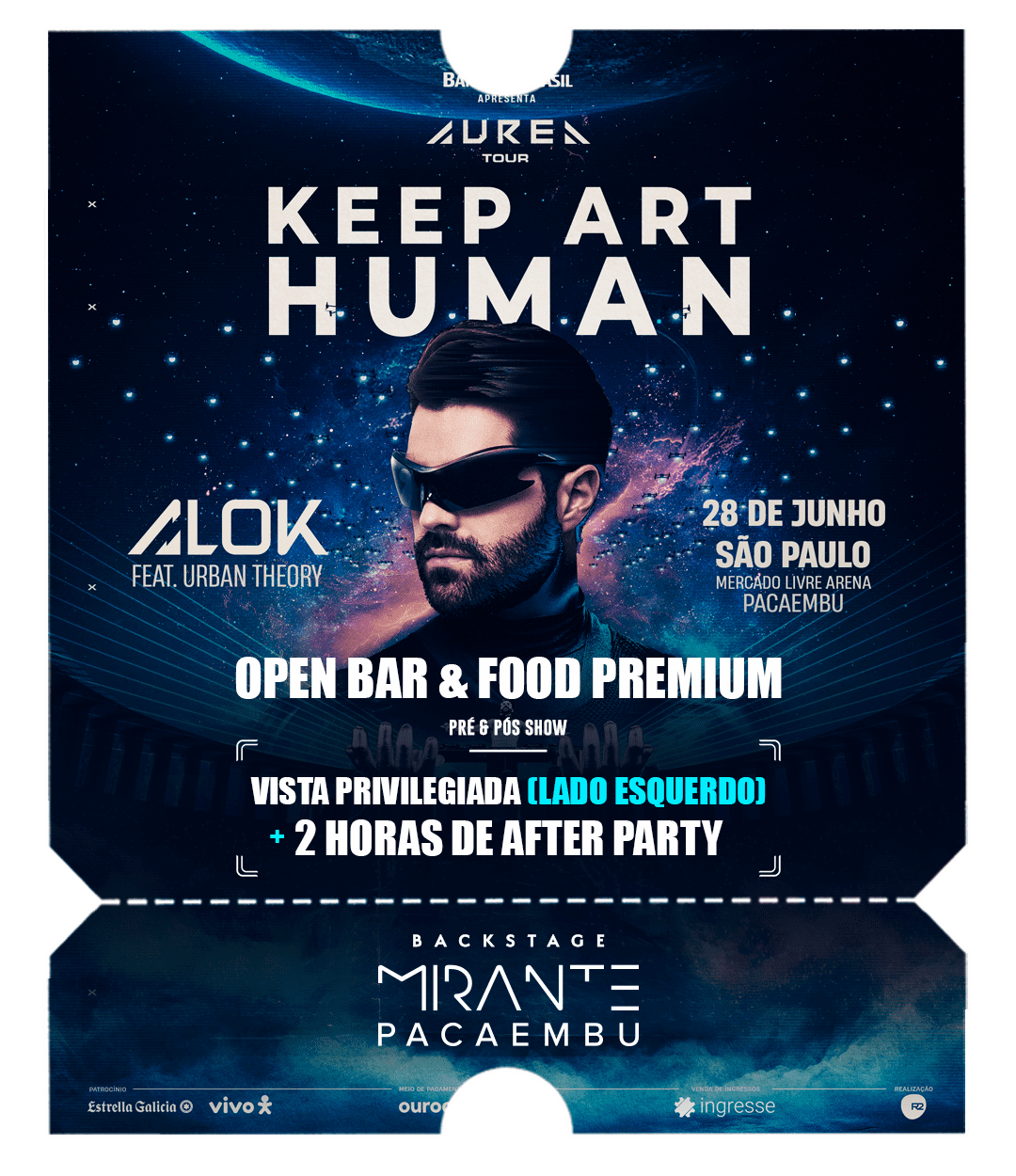 Alok Aurea Tour - Keep Art Human - Arena Mercado Livre Pacaembu - Ingressos - São Paulo